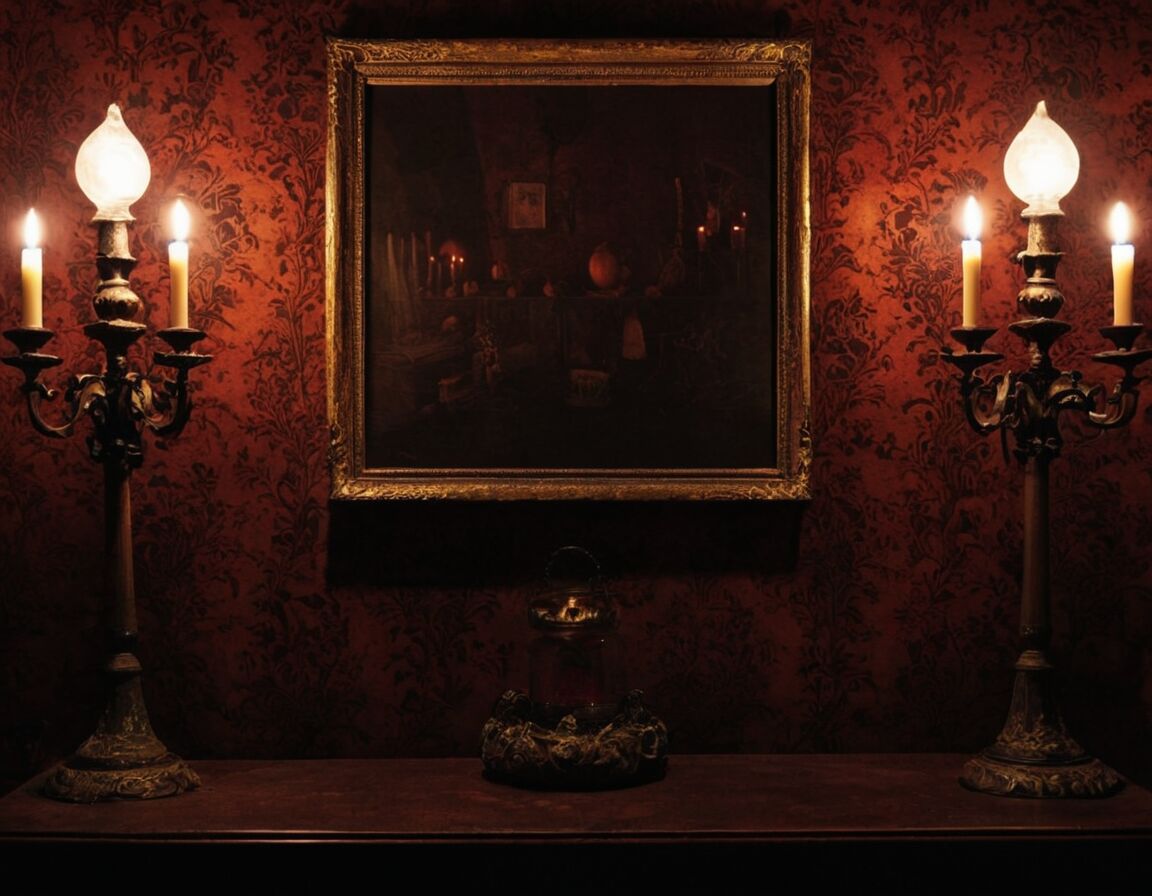 Opt for textured, haunted mansion wallpapers - Spook Up Your Space: The Best Halloween Wallpaper Ideas for a Festive Home Makeover