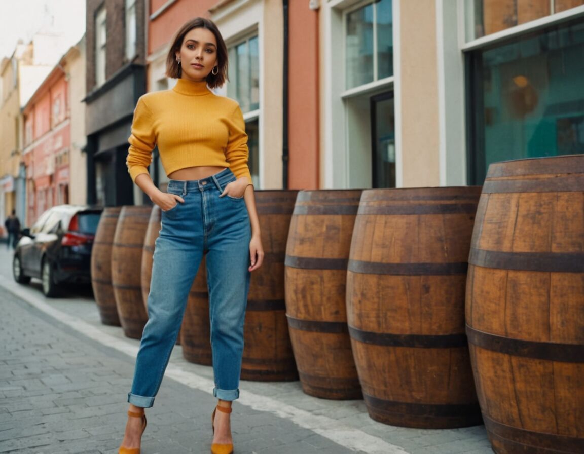 Versatile pairing with various tops emerges   - The Rise of Barrel Jeans: How This Trend is Shaping Modern Fashion