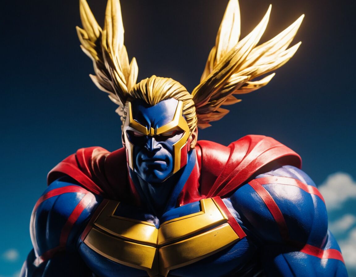 Representation of hope and strength symbolically   - Exploring the Impact of All Might on Hero Culture in My Hero Academia